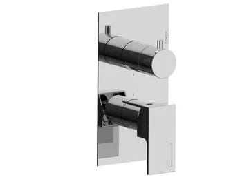 VITA 53523V2 - Single handle shower mixer with diverter with plate by Rubinetterie Frattini - view 2